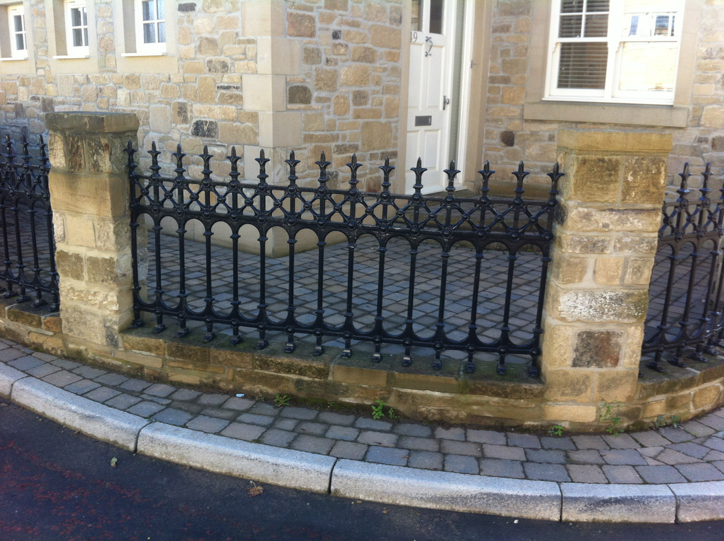 Wrought iron wall railing, Newcastle Riverside Metalwork